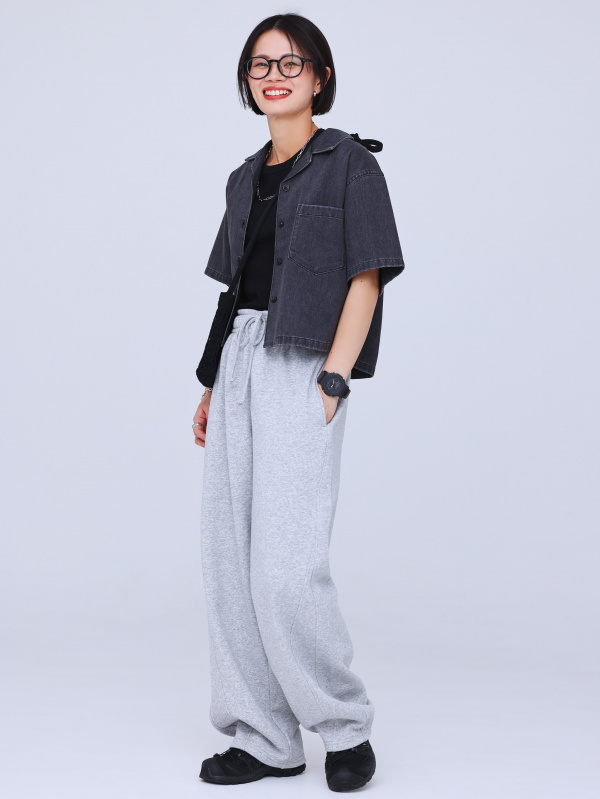 GU デニムフーディブルゾンNT +E GU公式 | デニムフーディブルゾンNT+E