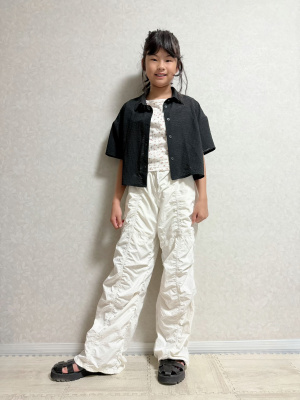 GU公式 | GIRLSテックシャーリングパンツNTJR+E