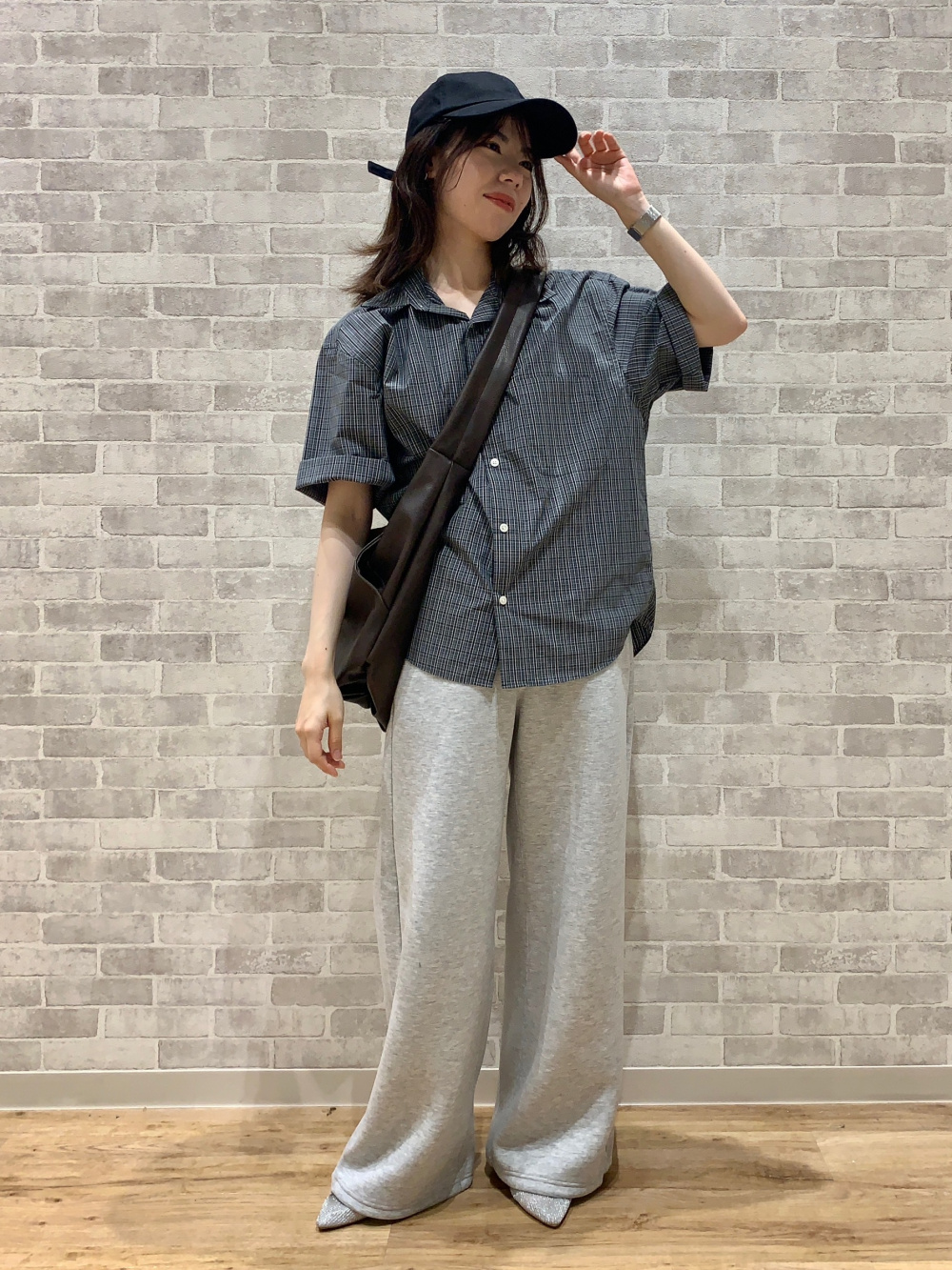 パフスウェットバギーパンツ(丈標準68.0～72.0cm)、ブロード
