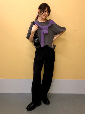 GU公式 | バブルスリーブブラウス(5分袖)Z