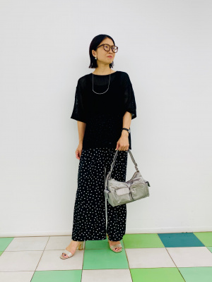 GU公式 | ドットプリントプルオンパンツZ+E