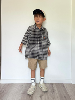 GU公式 | KIDS(男女兼用)ベイカーハーフパンツ(2025年度夏商品)