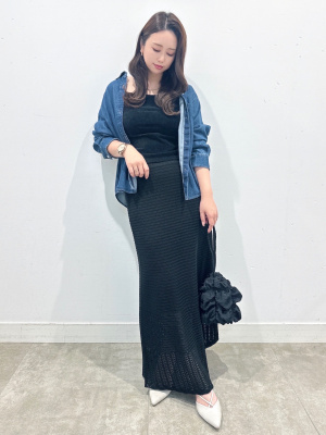 GU公式 | 透かし編みニットスカート