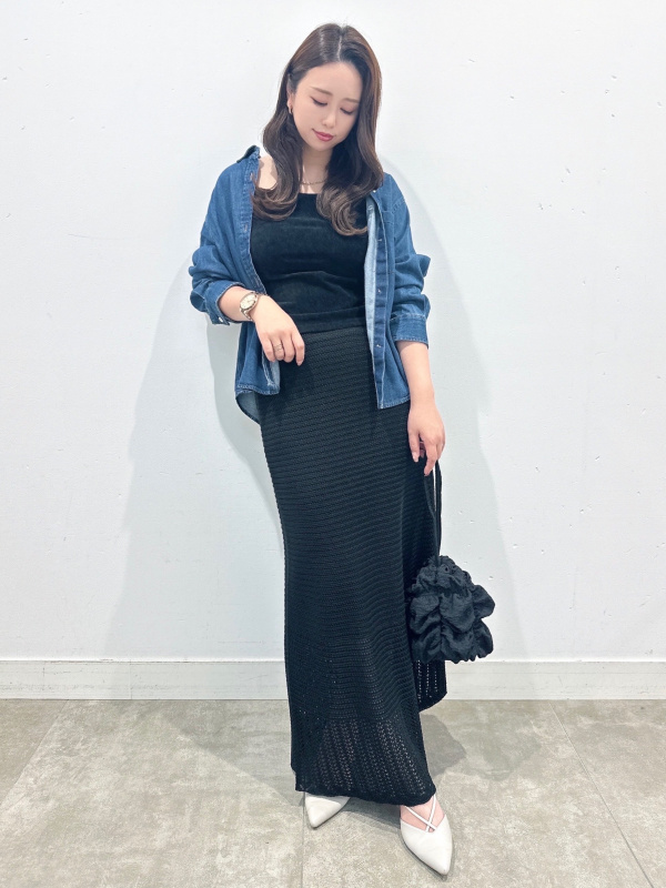 シャーリングドローストリングバッグ+E（レディース）の着用