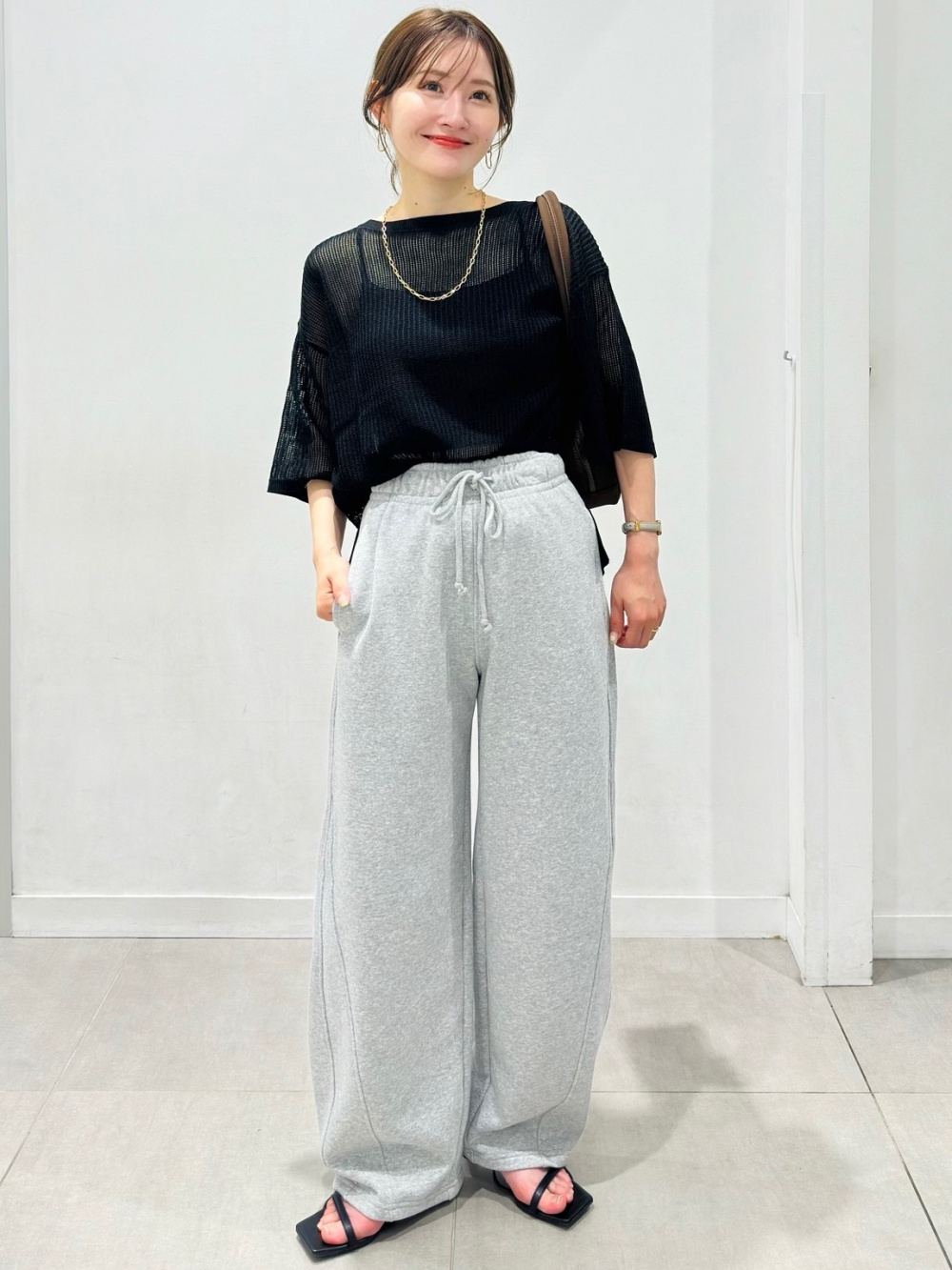 コットンブレンドクロップドキャミソール(ドライ)(フラワー