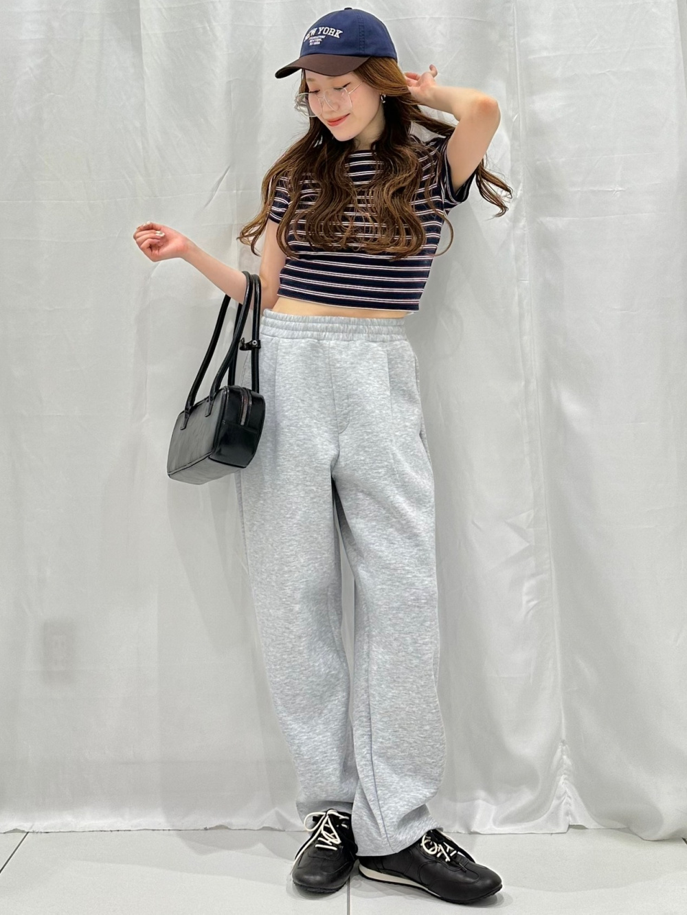 パフスウェットキャロットパンツ(丈標準69.0～73.0cm)、リブマルチ