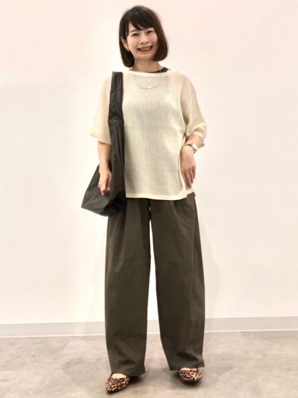 【関税込み】GUIZIO オフホワイト Thalia リブ ラウンジパンツ 公式スタイリング | ジーユー
