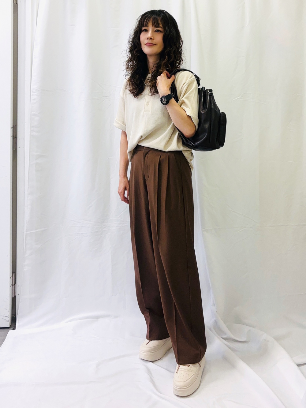 Painter Knee Length Shorts、Boxy Henley Neck T-Shirt/HalfSlv」| GU