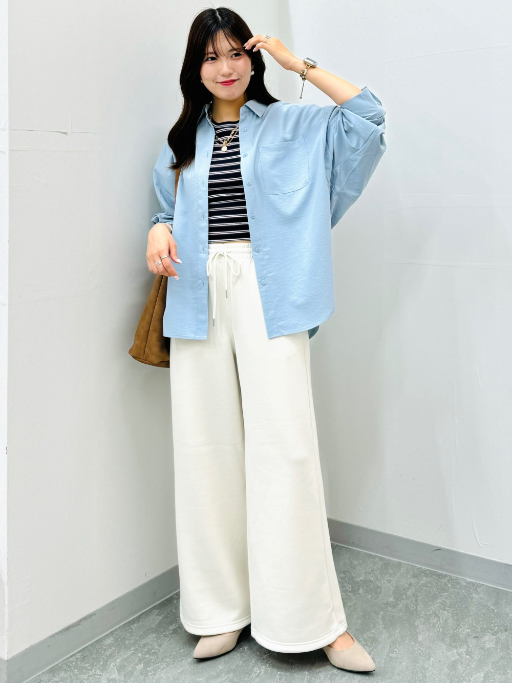 よっちゃんページ Lacy Stitch Knitted Shirt/S、Puff Sweat Baggy Pants」| GU的