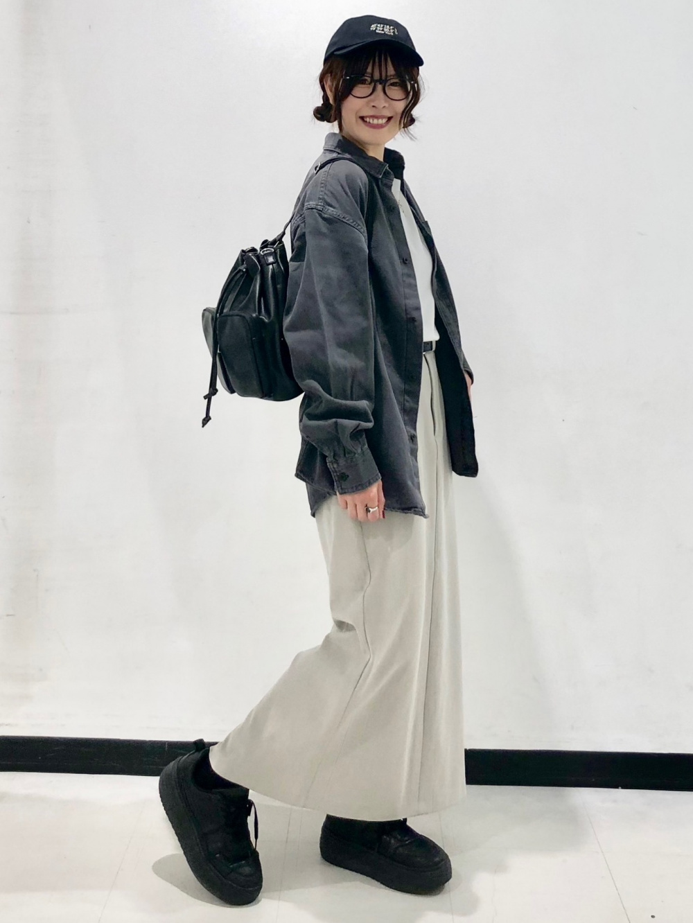 デニムフーディブルゾンNT+E、コットンスムースクルーネックT