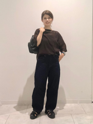 GU公式 | バレルレッグジーンズB+EC(丈短め68.0cm)(セットアップ