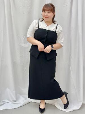 GU公式 | ビッグカラーブラウス(5分袖)