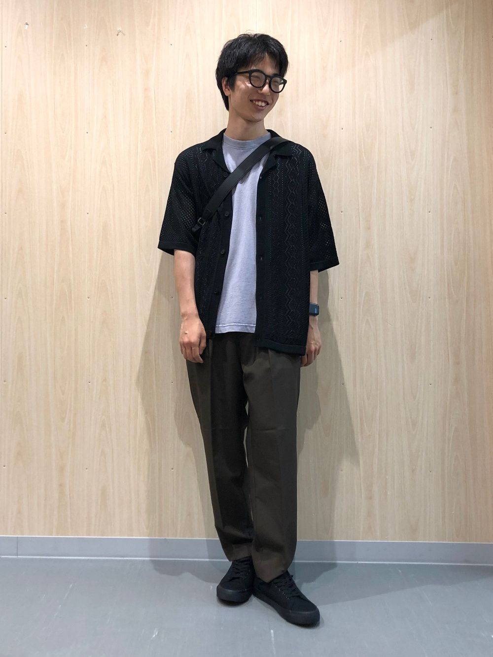 Washable Mesh Knitted Shirt/Halfslv、Draped Wide Pants/Z+EC」| GU
