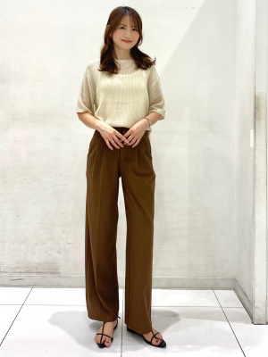 GU公式 | メッシュニットオーバーサイズプルオーバー(5分袖)Q