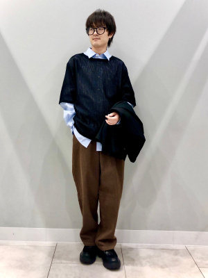 GU公式 | メッシュニットオーバーサイズプルオーバー(5分袖)Q