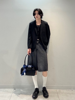 GU ダークネイビー XL セットアップ 未使用品 GU メンズ スーツセットアップ 夏 ネイビー ジャケット