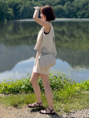 GU公式 | 2ピースショートジャンプスーツ(ノースリーブ)+E