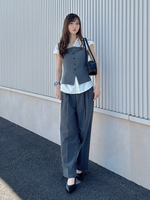 GU公式 | タックワイドパンツ(丈標準70.0～74.0cm)
