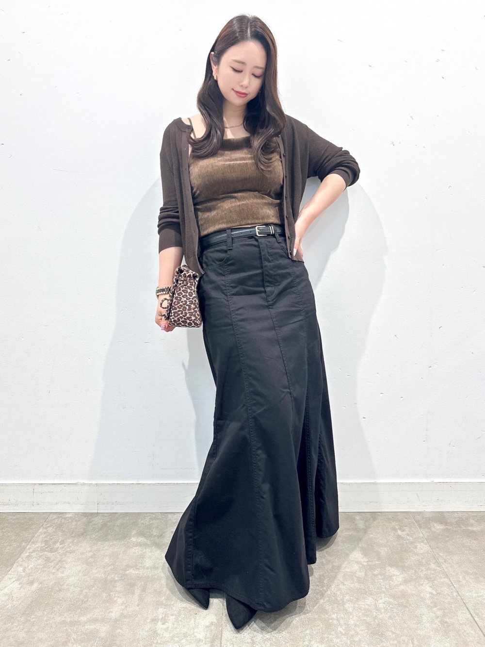 Coral様①パネルスリーブニット×スカートコーデ Coral様①パネルスリーブニット×スカートコーデ
