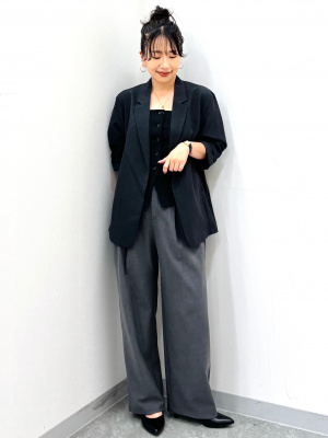 ニュートラルワークス ライトウェイトテイラードジャケット パンツ セット 黒 M テーラードライトジャケット・裏地なし 【返品不可商品】 （ブラック