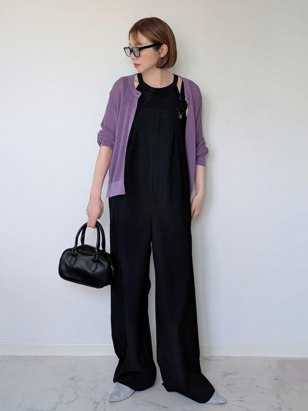 MARINE ノースリーブポロワンピース　Mサイズ MARINE ノースリーブポロワンピース UVカットVネック