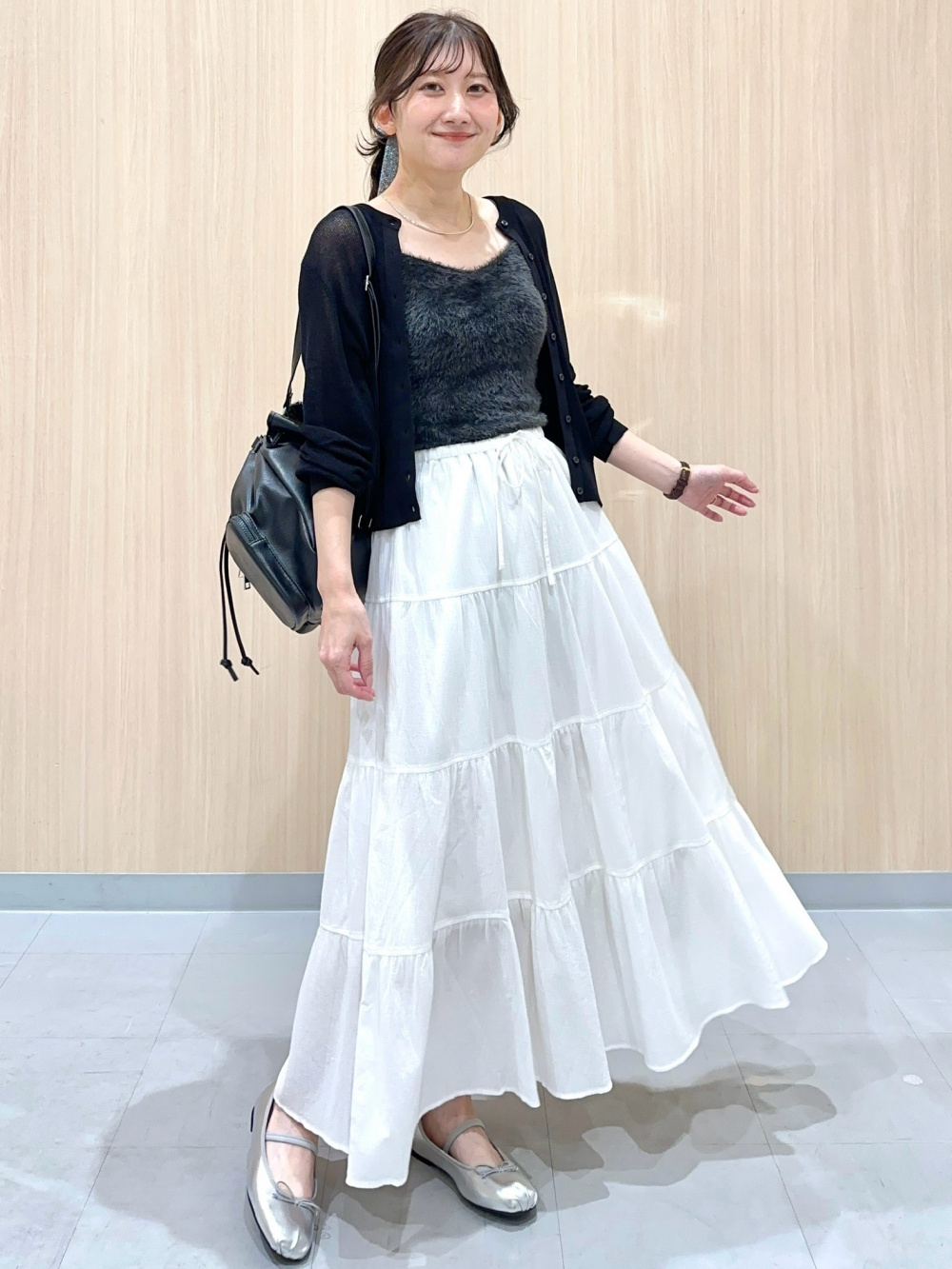 ブラフィールリブチューブトップ、ティアードワンピース(半袖)Z