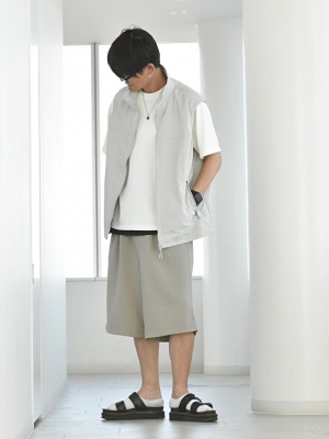 GU公式 | ナイロンジップアップベスト(セットアップ可能)