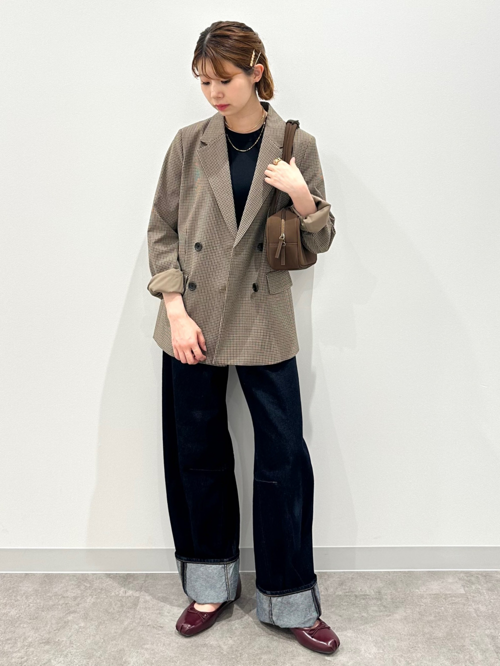 バレルレッグジーンズA+EC(丈長め81.0cm)(セットアップ可能