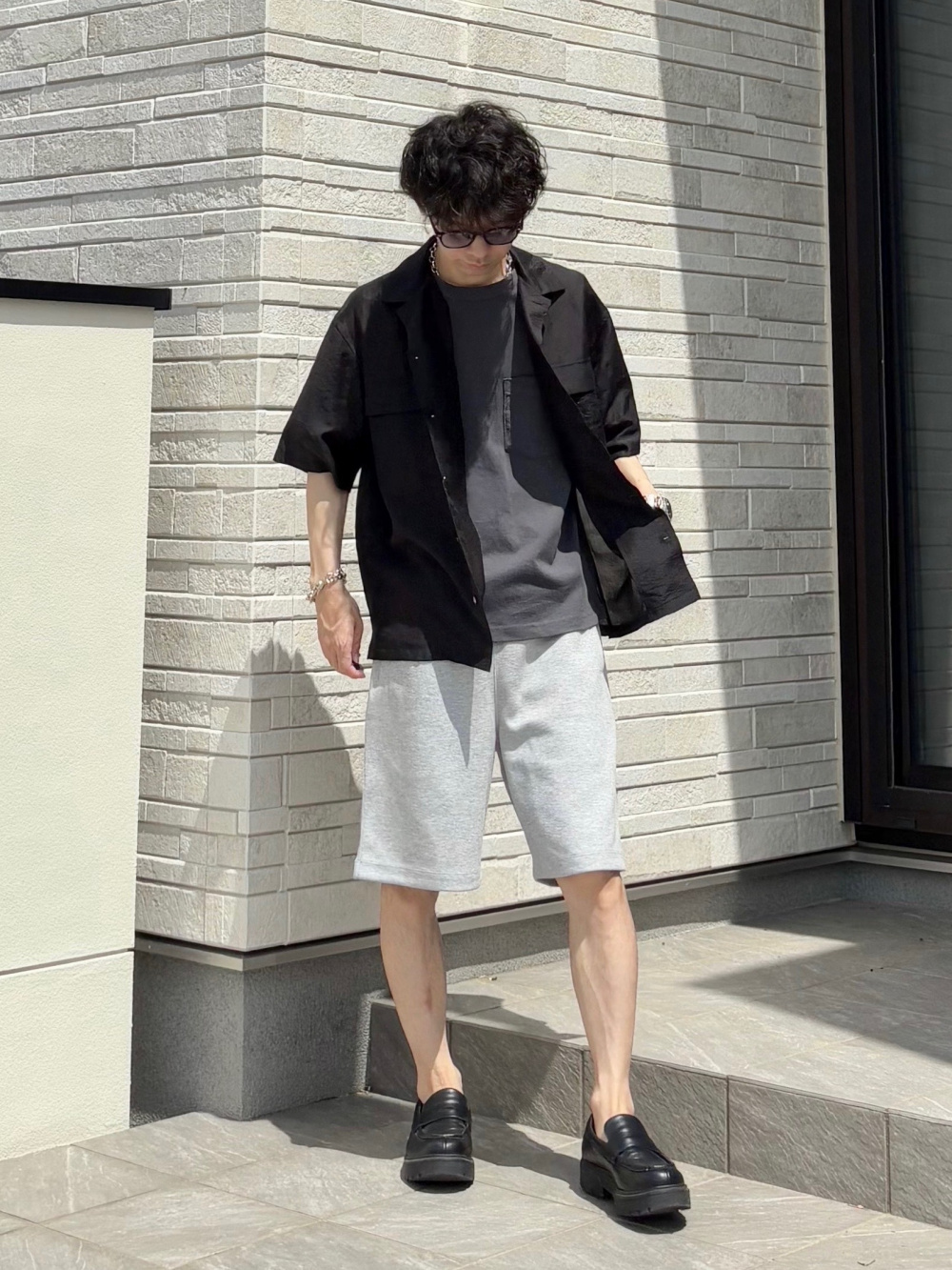 ツータックバギースラックス(ストライプ)(セットアップ可能