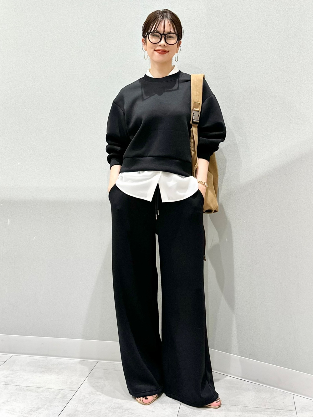 確認(* 'ᵕ' )✩.*˚✩.*˚ Heart Motif Volume Chain Necklace、Open Collar Shirt/Halfslv