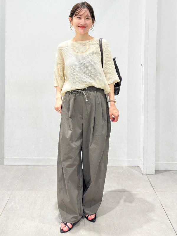 ねっき GU公式 | メッシュニットオーバーサイズプルオーバー(5分袖)Q