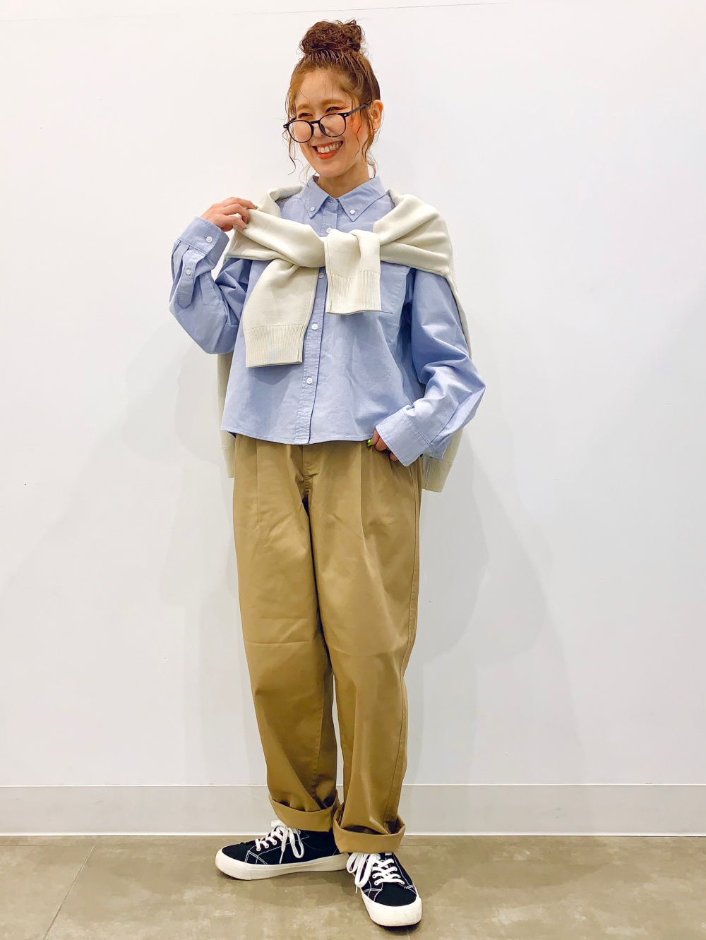 スウェットジョガーパンツ、ウォッシュドワッフルボクシーT(5分