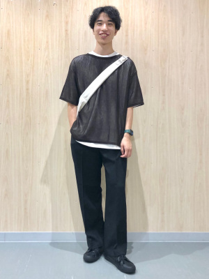 GU公式 | メッシュニットオーバーサイズプルオーバー(5分袖)Q