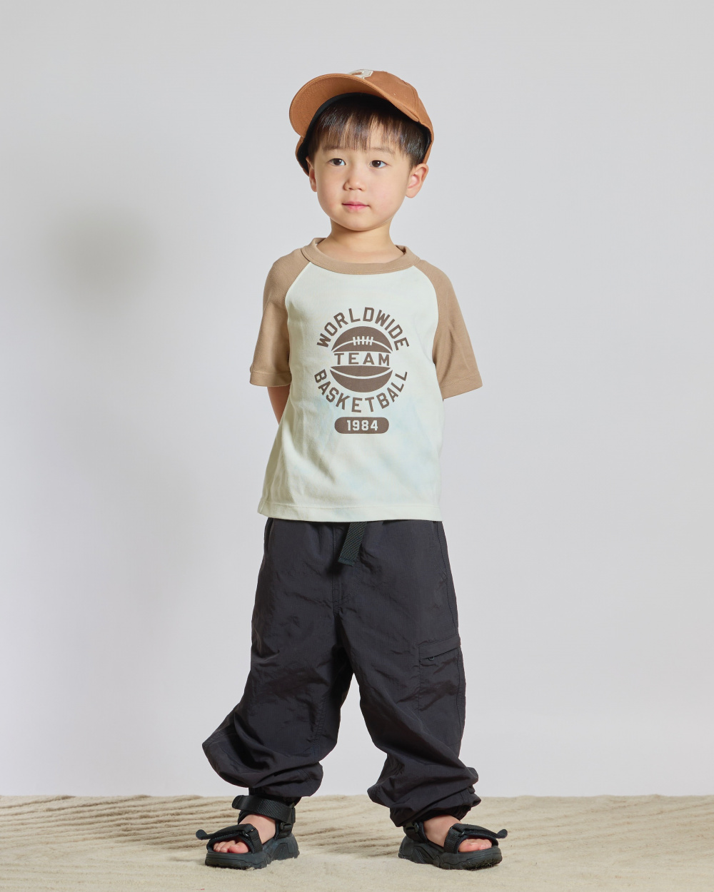 【kidページ①】 KIDS(男女兼用) コットンワンポイントT(長袖)、KIDS(男女兼用