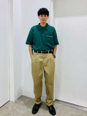 GU公式 | ウォッシャブルニットポロシャツ(5分袖)