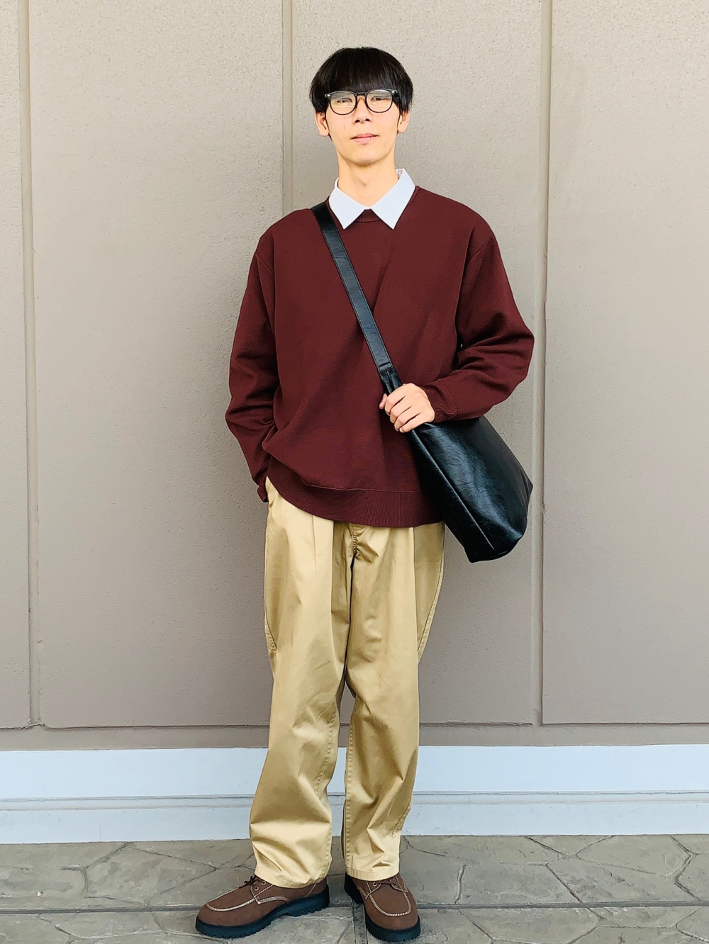 チノキャロットパンツ(丈標準69.5～73.5cm)」の着用コーディネート