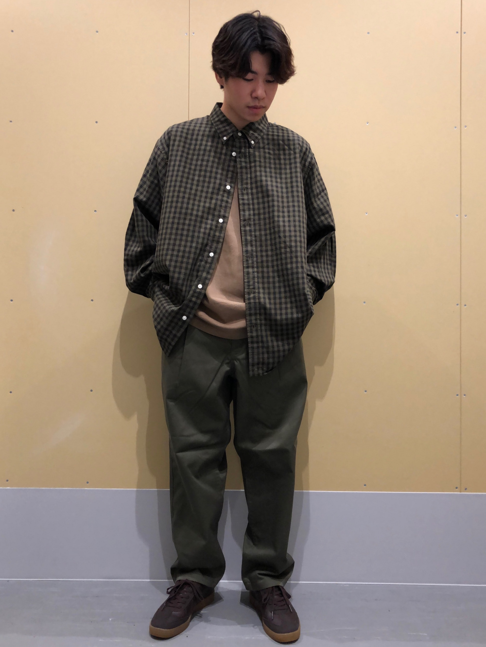 コットンクルーネックT(半袖)、ウォッシャブルニットスキッパー