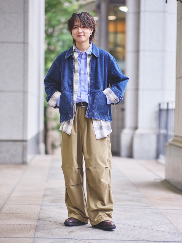 デニムジャケット ジップアップ カジュアル C.DENIMS】デニムジップアップブルゾン