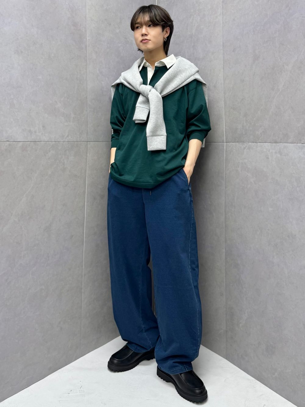 GU★フルジップニットジャケット by rokh★ネイビー★S GU公式 | フルジップニットジャケット by rokh