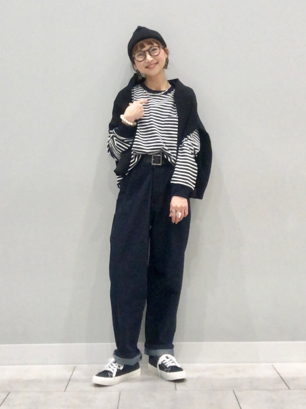 デニムワークジャケット+OS(米国仕様)、デニムキャロットパンツ(丈標準 