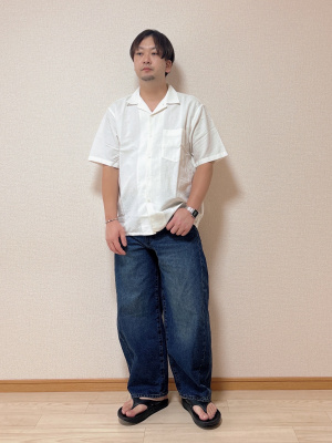 GU公式 | バレルレッグジーンズ(丈標準69.5～73.5cm)