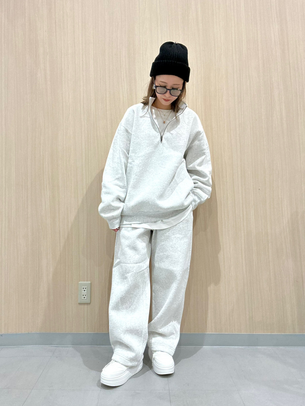 ヘビーウェイトスウェットワイドストレートパンツ(丈標準69.0～73.0cm