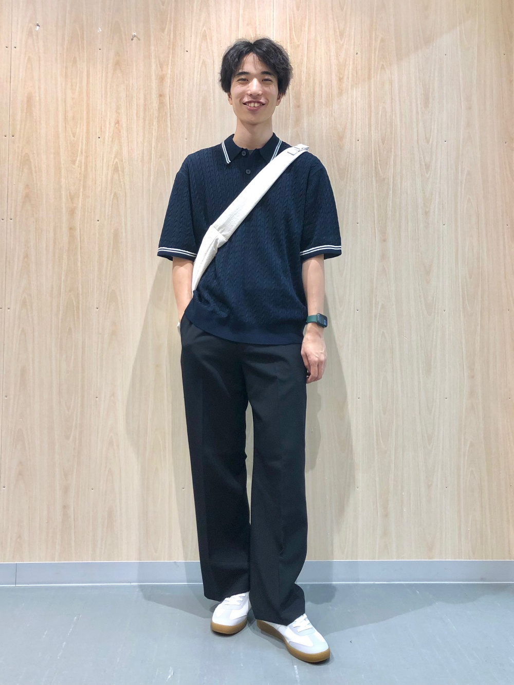 Nylon Zip Parachute Pants、Washable Cable Knitted Polo Shirt