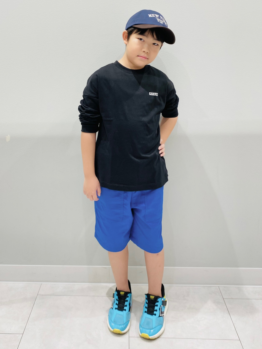 【kidページ①】 KIDS(男女兼用) コットンワンポイントT(長袖)、KIDS(男女兼用