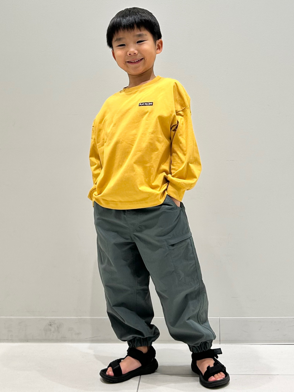 【kidページ①】 KIDS(男女兼用) コットンワンポイントT(長袖)、KIDS(男女兼用