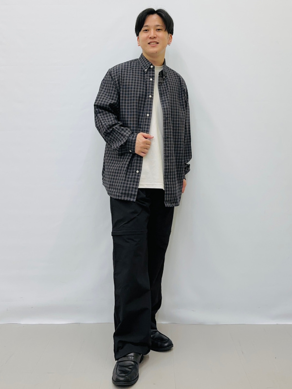 YuY#値下げ交渉可❗️ ワイドジーンズ着回し👖 フロントボタンと縦ラインが特徴的で