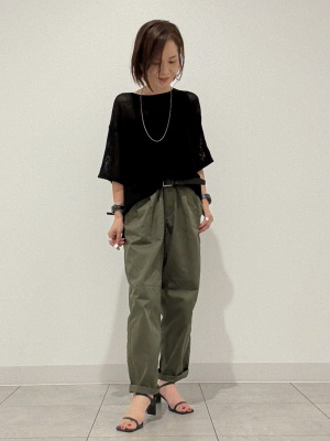 sam さん専用 GU公式 | メッシュニットオーバーサイズプルオーバー(5分袖)Q