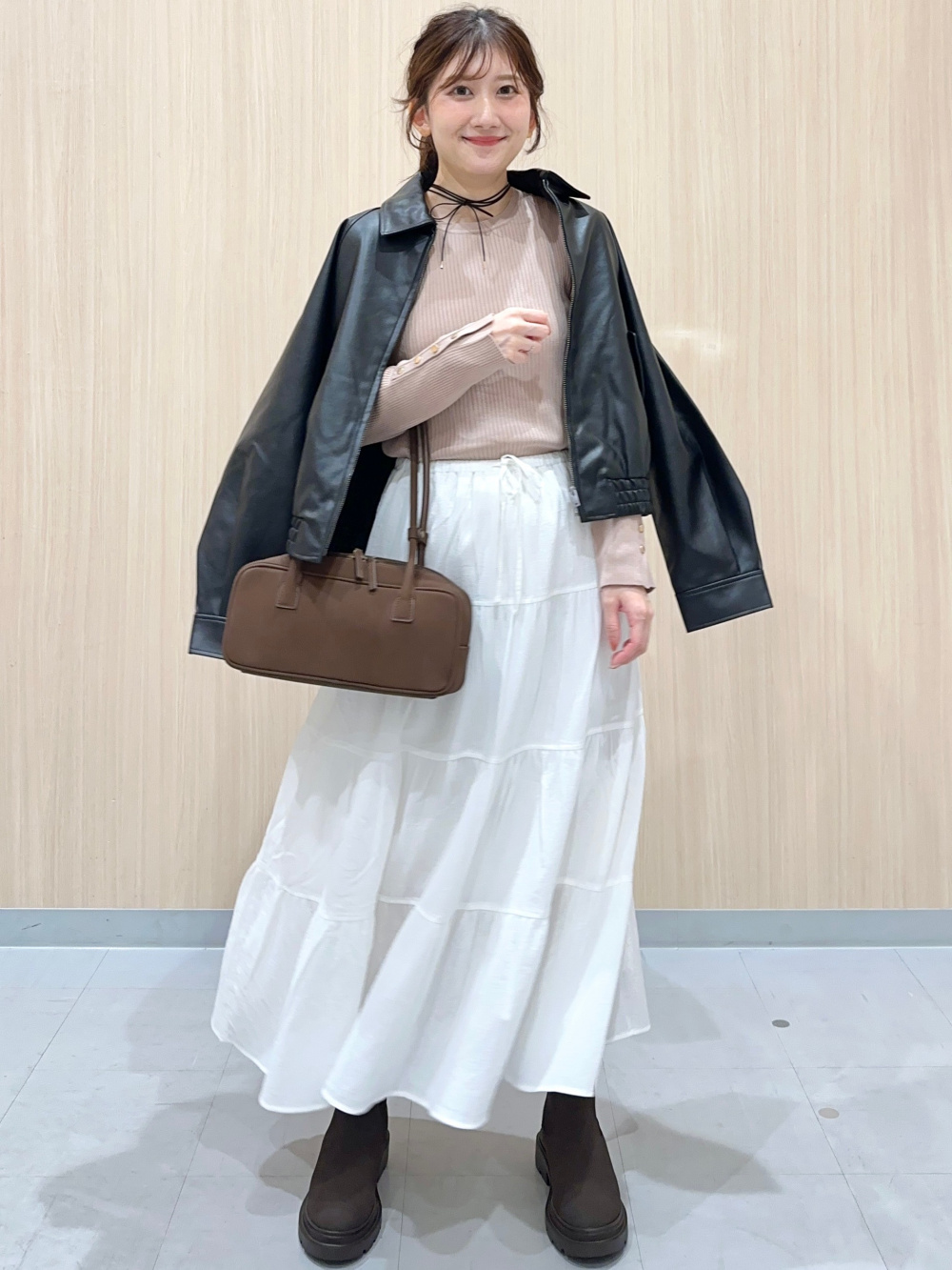 Rページ 在庫あり】リブノースリワンピース | レディースファッション