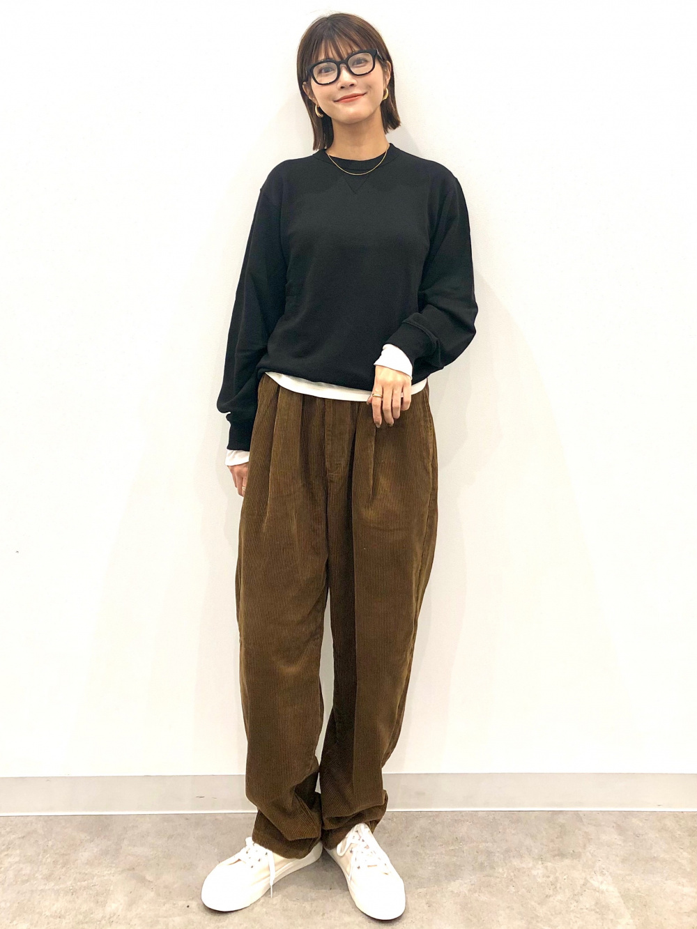 スウェットジョガーパンツ、ウォッシュドワッフルボクシーT(5分