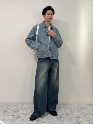 GU公式 | デニムジップアップジャケット
